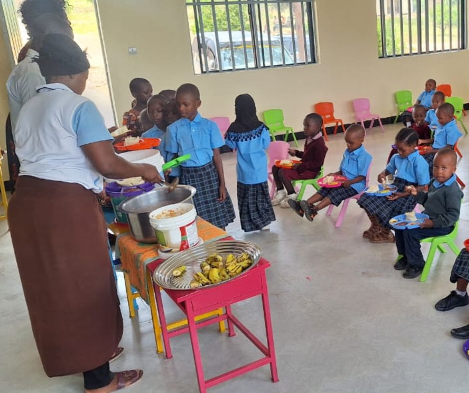 Meal for children in Tanzania